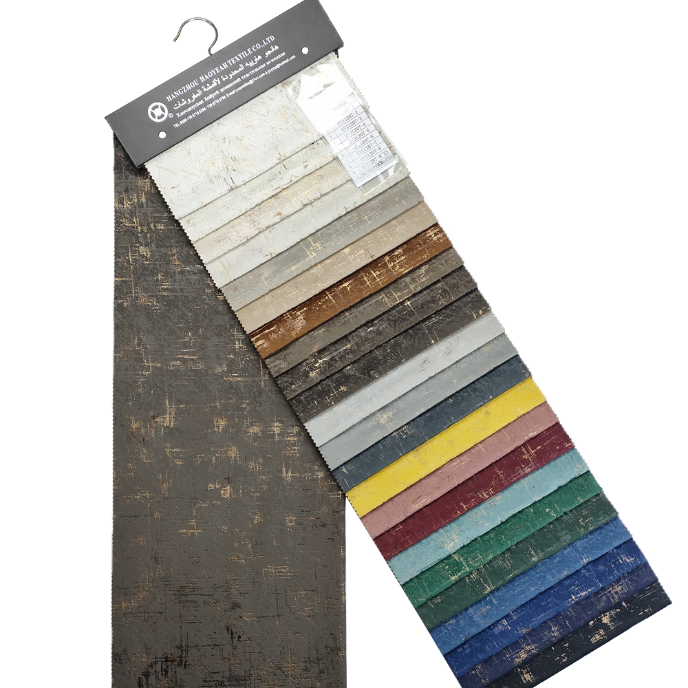 Estampado de aluminio bronceado y pegamento a presión Holanda Velvet Sofá tejido de punto 