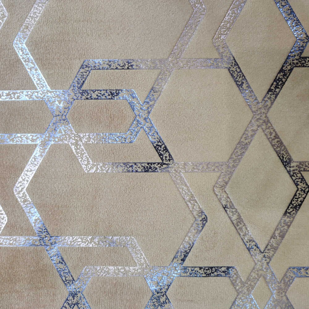 Patrón geométrico creativo Gold de lámina de oro Holanda Velvet Sofá Muebles Fabricación